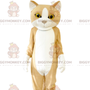 Fato de mascote BIGGYMONKEY™ de gato com lindos olhos amarelos.