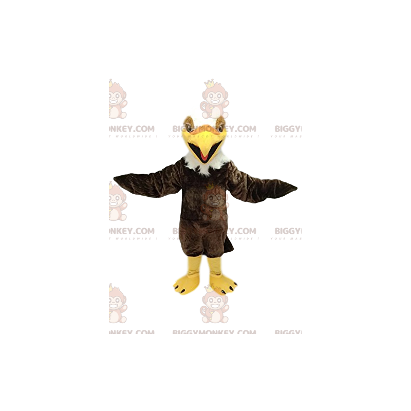Brown and White Golden Eagle BIGGYMONKEY™ Mascot Costume. eagle
