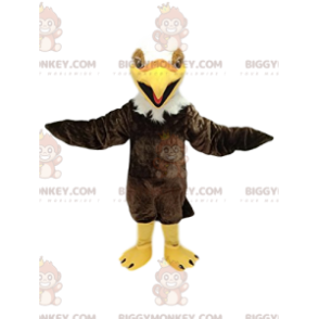 Costume de mascotte BIGGYMONKEY™ d'aigle royal marron et blanc.