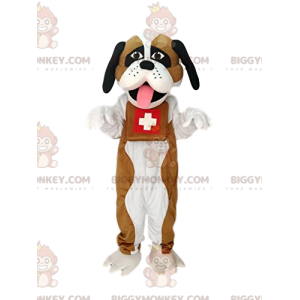 Costume de mascotte BIGGYMONKEY™ de Saint Bernard. Costume de