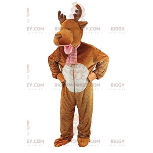 Costume da mascotte BIGGYMONKEY™ da cervo marrone. Costume da