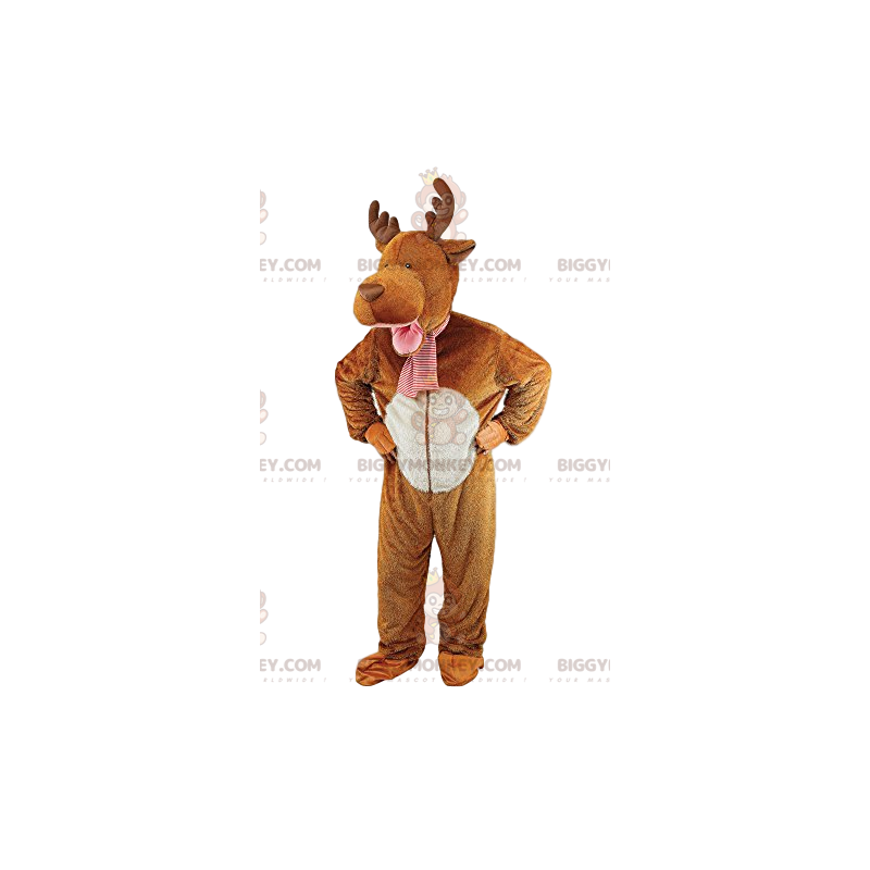 Costume de mascotte BIGGYMONKEY™ de cerf marron. Costume de