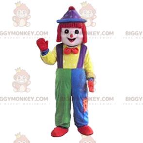 Clown BIGGYMONKEY™ mascottekostuum met schattige veelkleurige
