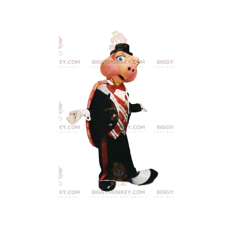 Turtle BIGGYMONKEY™ maskotdräkt med slipsdräkt - BiggyMonkey