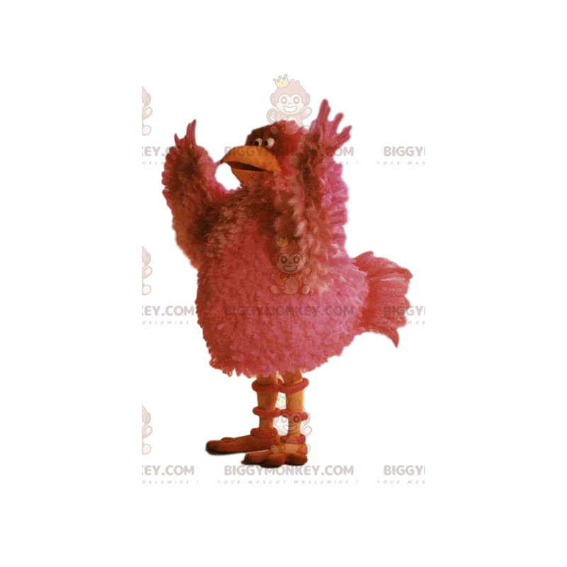 Costume da mascotte Pink Hen BIGGYMONKEY™ con bellissime piume