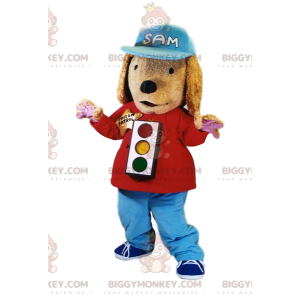 Traje de mascote para cachorro BIGGYMONKEY™ com semáforo e boné