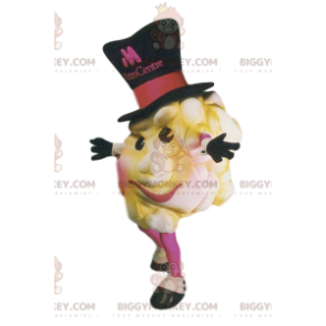 Appetizing Popcorn BIGGYMONKEY™ Mascot Costume With Big Black