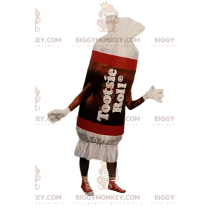 Rood en wit snoep BIGGYMONKEY™ mascottekostuum. snoep kostuum -
