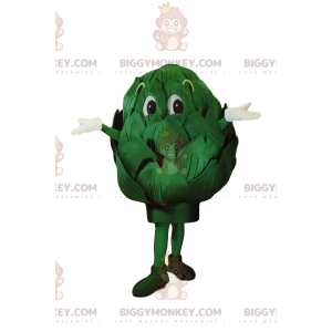 Grüne Artischocke BIGGYMONKEY™ Maskottchen-Kostüm.