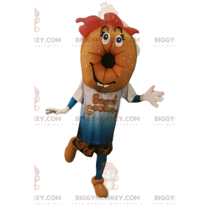 Fato de mascote Bagel BIGGYMONKEY™ com t-shirt e calções. traje