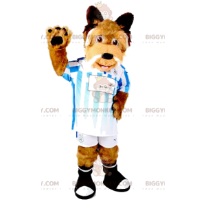 Disfraz de mascota Brown Dog BIGGYMONKEY™ en ropa deportiva.