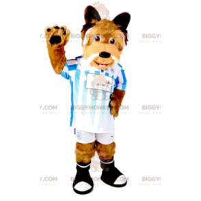 Costume da mascotte cane marrone BIGGYMONKEY™ in abbigliamento