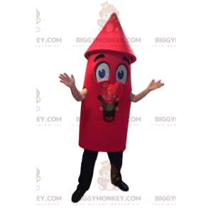 Costume da mascotte BIGGYMONKEY™ Super Sorridente Razzo Rosso -