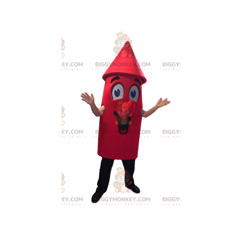 Super Smiling Red Rocket BIGGYMONKEY™ Mascot Costume –