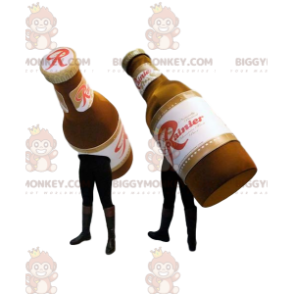 La mascota de dos botellas de cerveza de BIGGYMONKEY™. disfraz