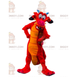 Comic Red Dragon BIGGYMONKEY™ Mascot Costume. Dragon costume. -