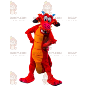 Comic Red Dragon BIGGYMONKEY™ mascottekostuum. Draken kostuum.