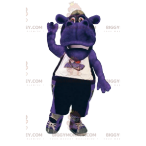 BIGGYMONKEY™ maskottipuku violetista virtaheposta