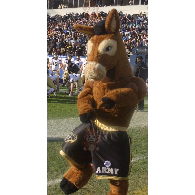 Brown and White Colt Horse BIGGYMONKEY™ Mascot Costume –