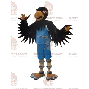 Costume de mascotte BIGGYMONKEY™ d'aigle noir en tenue de