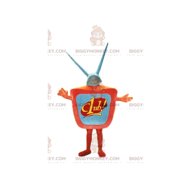 Disfraz de mascota Orange Antenna Television BIGGYMONKEY™.