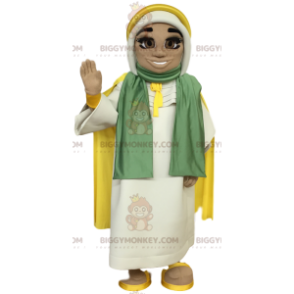 BIGGYMONKEY™ Tuareg Woman Mascot Costume with Beautiful White