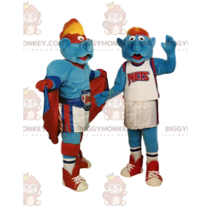 BIGGYMONKEY's Superheld en basketbalspeler Mascot Duo -