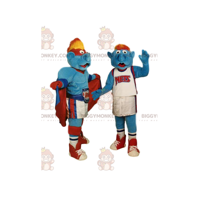 Duo de mascotte BIGGYMONKEY™ de super-héros et de joueur de