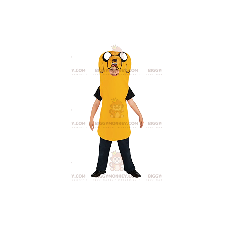 Traje da mascote do cão amarelo BIGGYMONKEY™. fantasia de