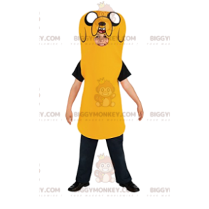 Costume de mascotte BIGGYMONKEY™ de chien jaune. Costume de