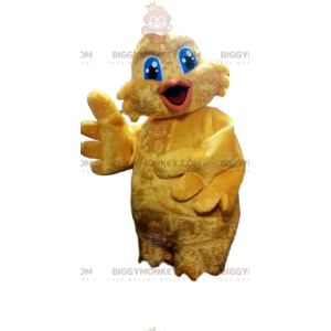 Mycket rolig liten gul kyckling BIGGYMONKEY™ maskotdräkt. -