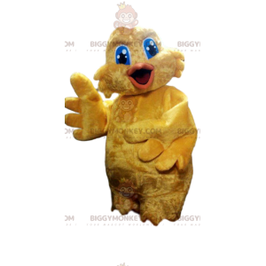 Very funny little yellow chicken BIGGYMONKEY™ mascot costume. -