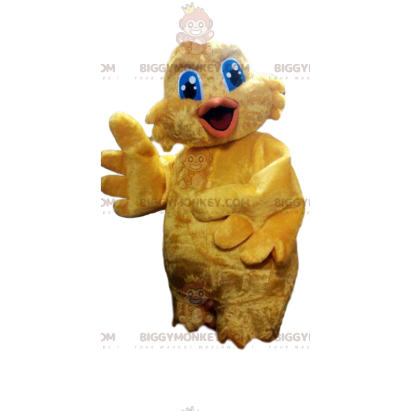 Very funny little yellow chicken BIGGYMONKEY™ mascot costume. -