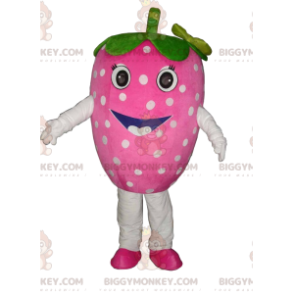 Flirty Strawberry BIGGYMONKEY™ Mascot Costume. strawberry