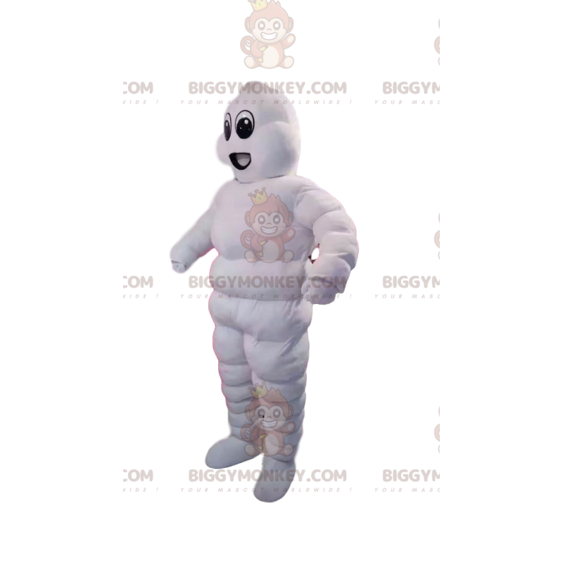BIGGYMONKEY™ Aufblasbares Weißer-Mann-Maskottchen-Kostüm -