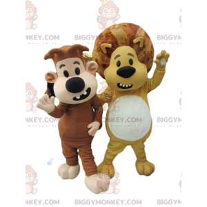 Duo de Costume de mascotte BIGGYMONKEY™ de lions. Costume de