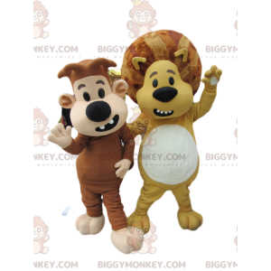 Duo maskotů Lions BIGGYMONKEY™. kostým lvů – Biggymonkey.com
