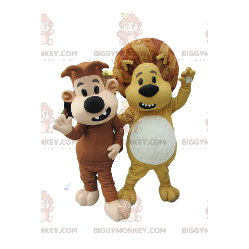 Duo maskotů Lions BIGGYMONKEY™. kostým lvů – Biggymonkey.com
