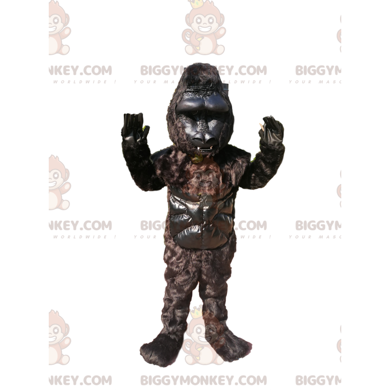 Zwart Gorilla BIGGYMONKEY™ mascottekostuum. Zwarte Gorilla