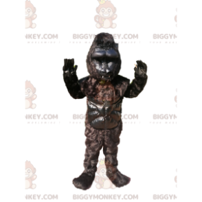 Traje de mascote de gorila preto BIGGYMONKEY™. Traje de Gorila