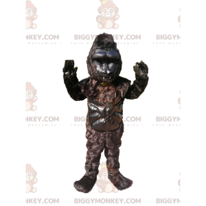 Traje de mascote de gorila preto BIGGYMONKEY™. Traje de Gorila