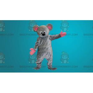Disfraz de mascota ratón gris y rosa BIGGYMONKEY™ -