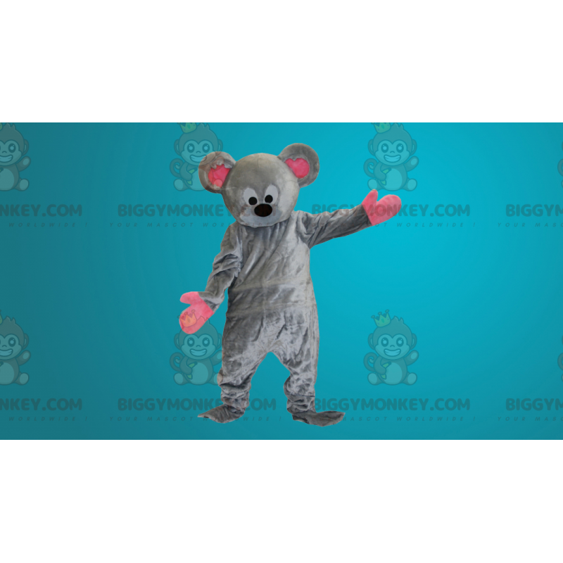 Kostým maskota šedé a růžové myši BIGGYMONKEY™ – Biggymonkey.com