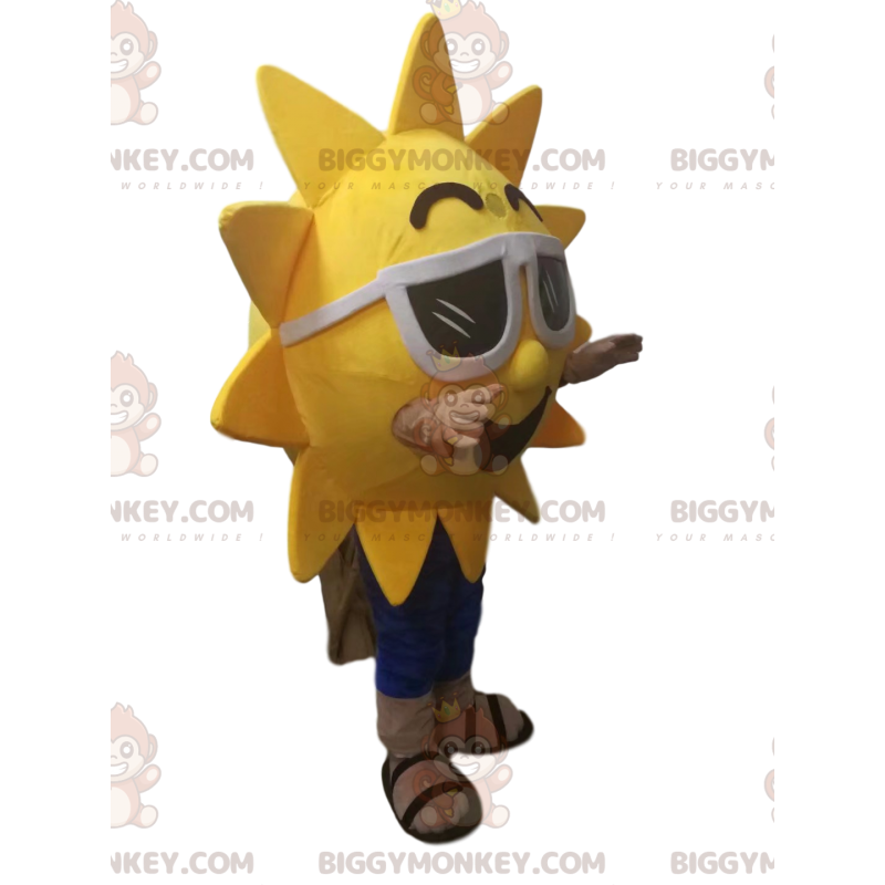 Sun BIGGYMONKEY™ mascottekostuum met...zonnebril. -