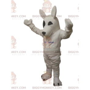 Traje da mascote do Lobo Branco BIGGYMONKEY™. fantasia de lobo