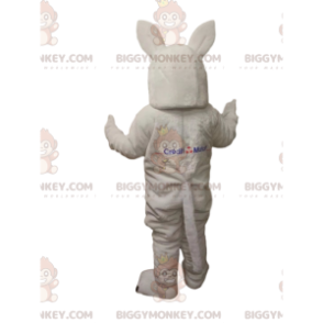 Traje da mascote do Lobo Branco BIGGYMONKEY™. fantasia de lobo