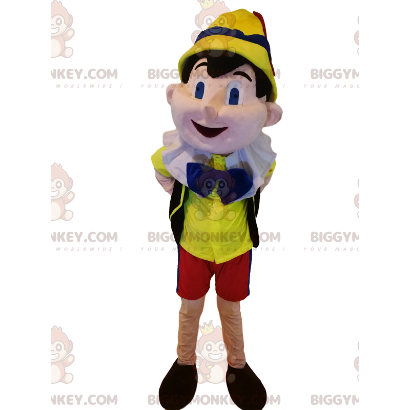 Pinocchion BIGGYMONKEY™ maskottiasu. Pinocchio-asu -