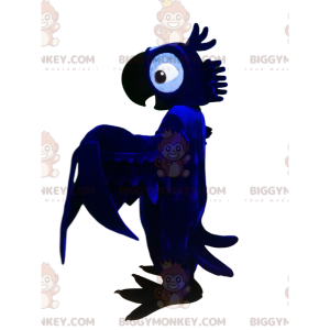 Middernachtblauwe papegaai BIGGYMONKEY™ mascottekostuum.
