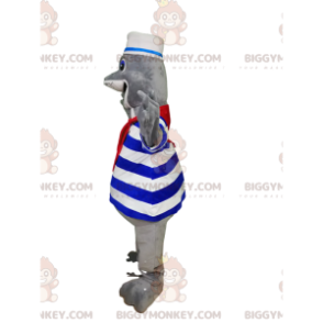 BIGGYMONKEY™ mascot costume of enthusiastic seal in sailor