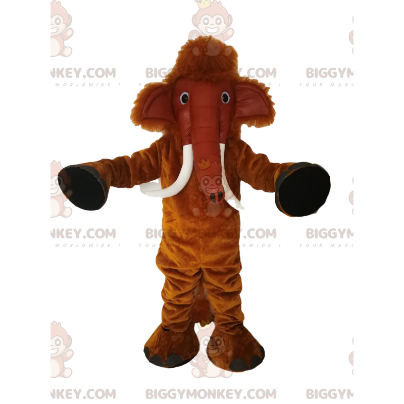 Bruin mammoet BIGGYMONKEY™ mascottekostuum. mammoet kostuum -